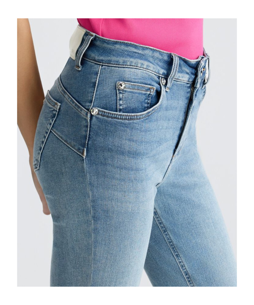 Liu •jo Liu Jo High-waisted Bootcut Jeans With Stonewash Finish In Blue