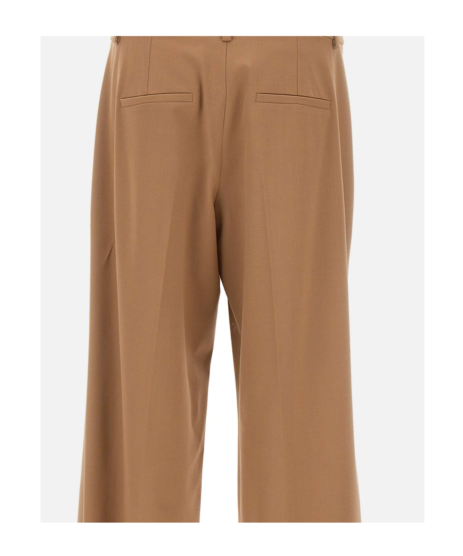 Marella Belt Loop Casual Pants In Brown