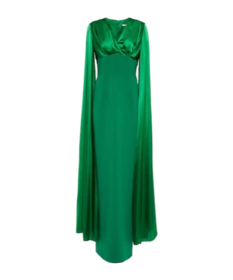 Safiyaa London Crepe Dress In Green