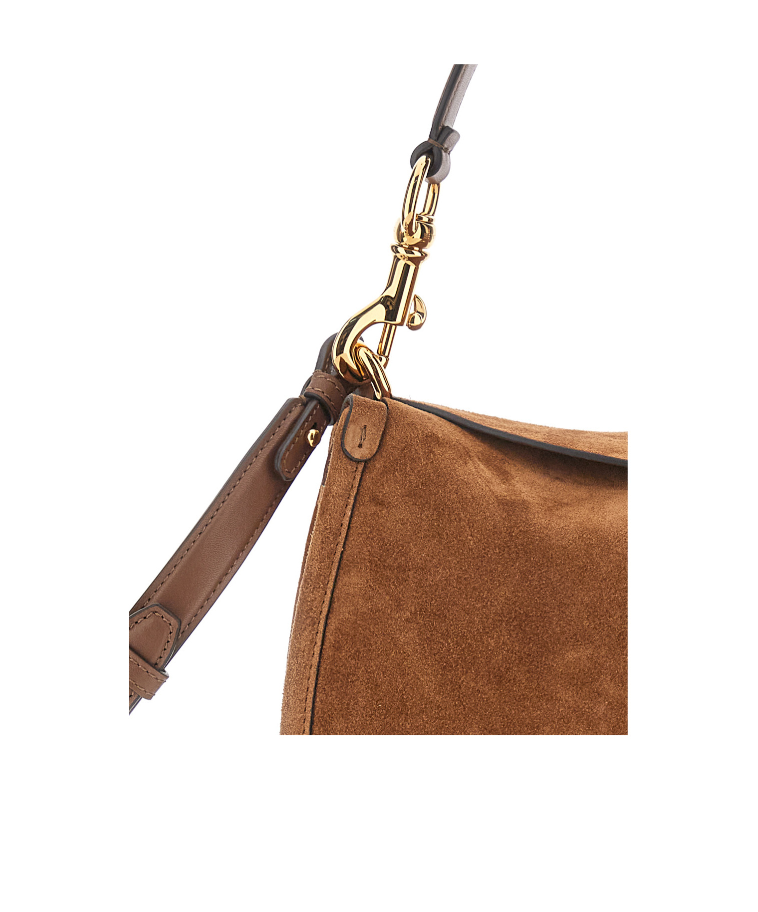 Etro Brown Textured Bag With Front Buckle Detail