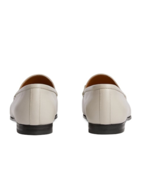 Gucci Off-white Leather Horsebit Loafers In White