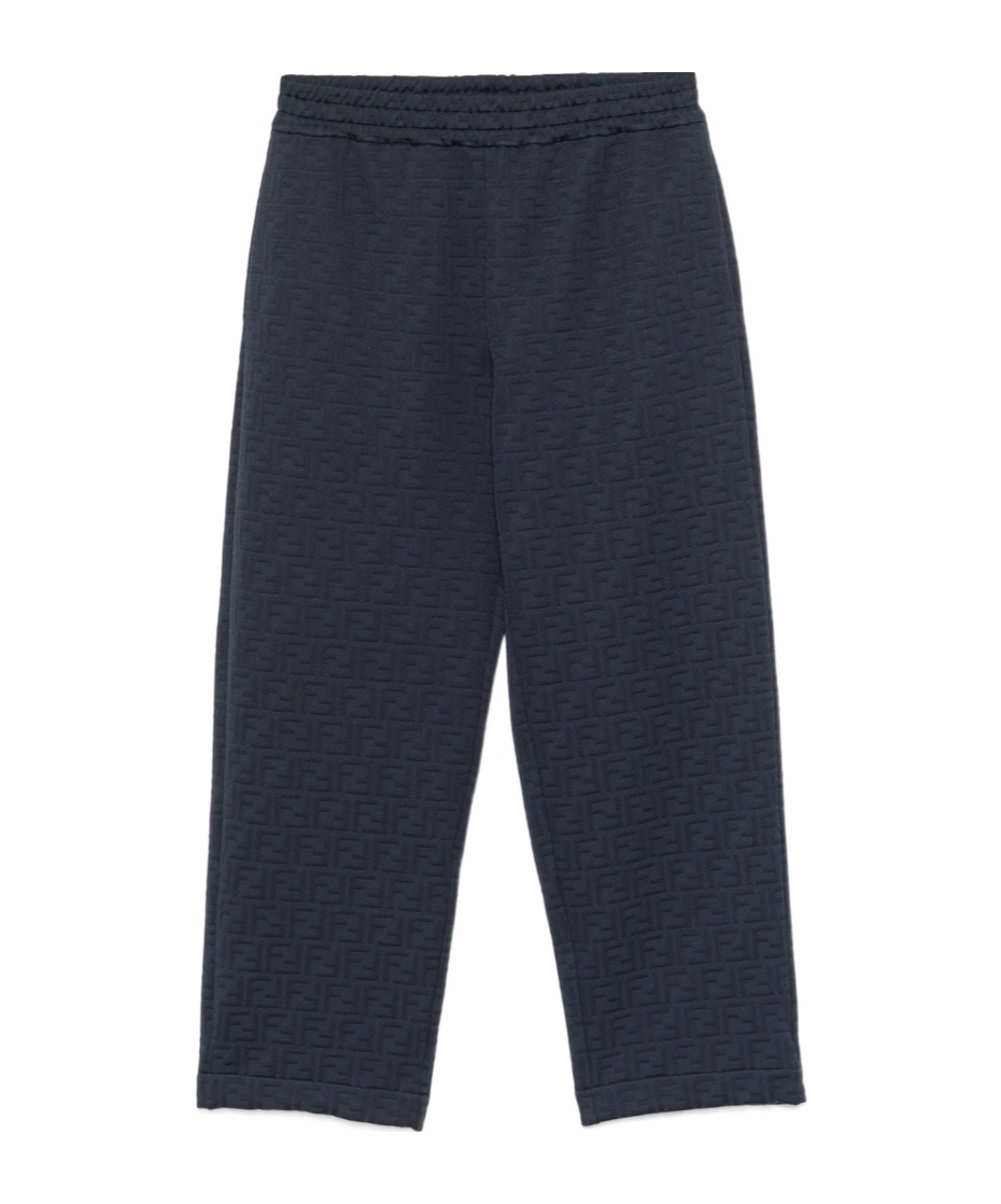 Fendi Ff Embossed Track Pants In Black