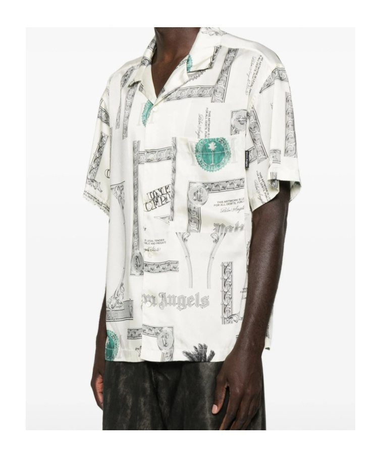 Palm Angels Graphic-print Shirt In White