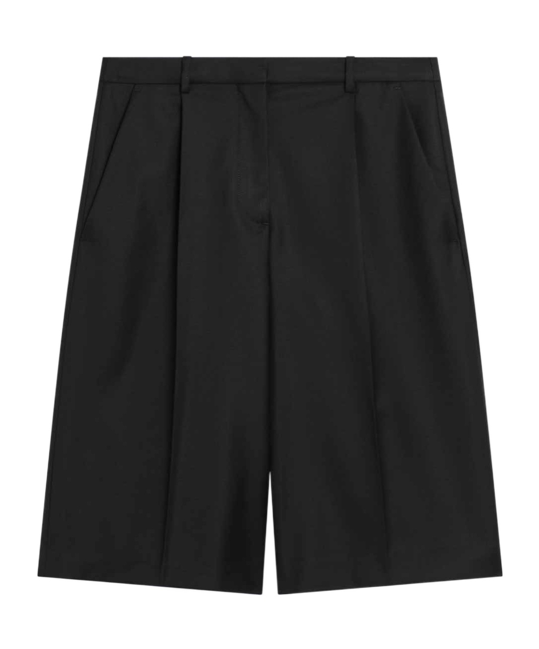Loulou De Saison Bermuda In Black Virgin Wool In Black