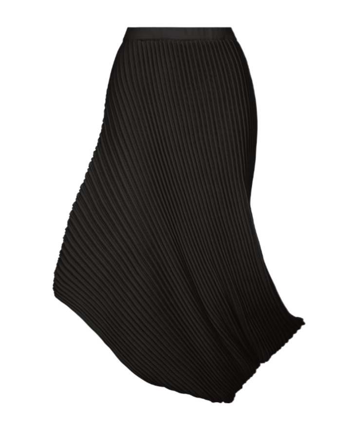 Issey Miyake Asymmetric Skirt In Black