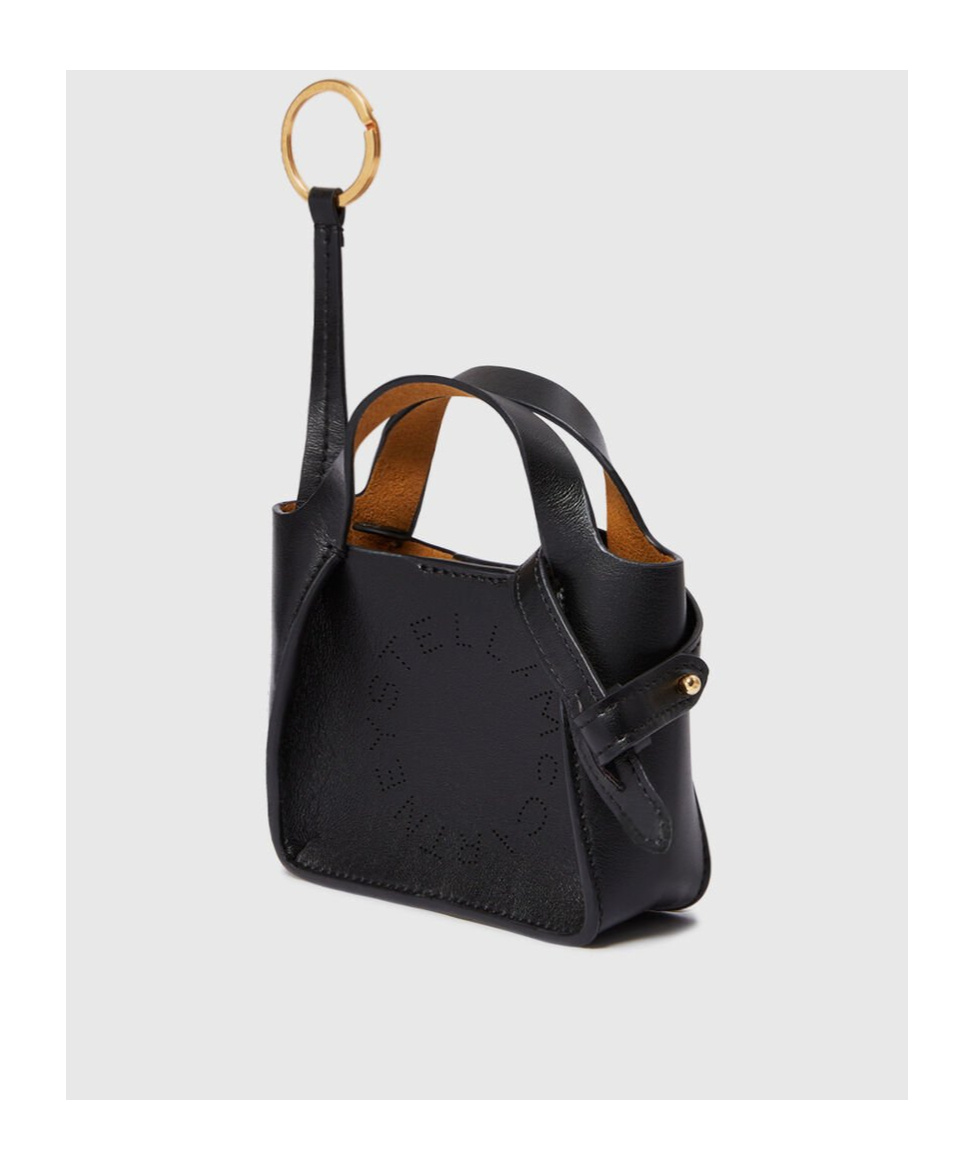 Stella Mccartney Logo Key Ring In Black