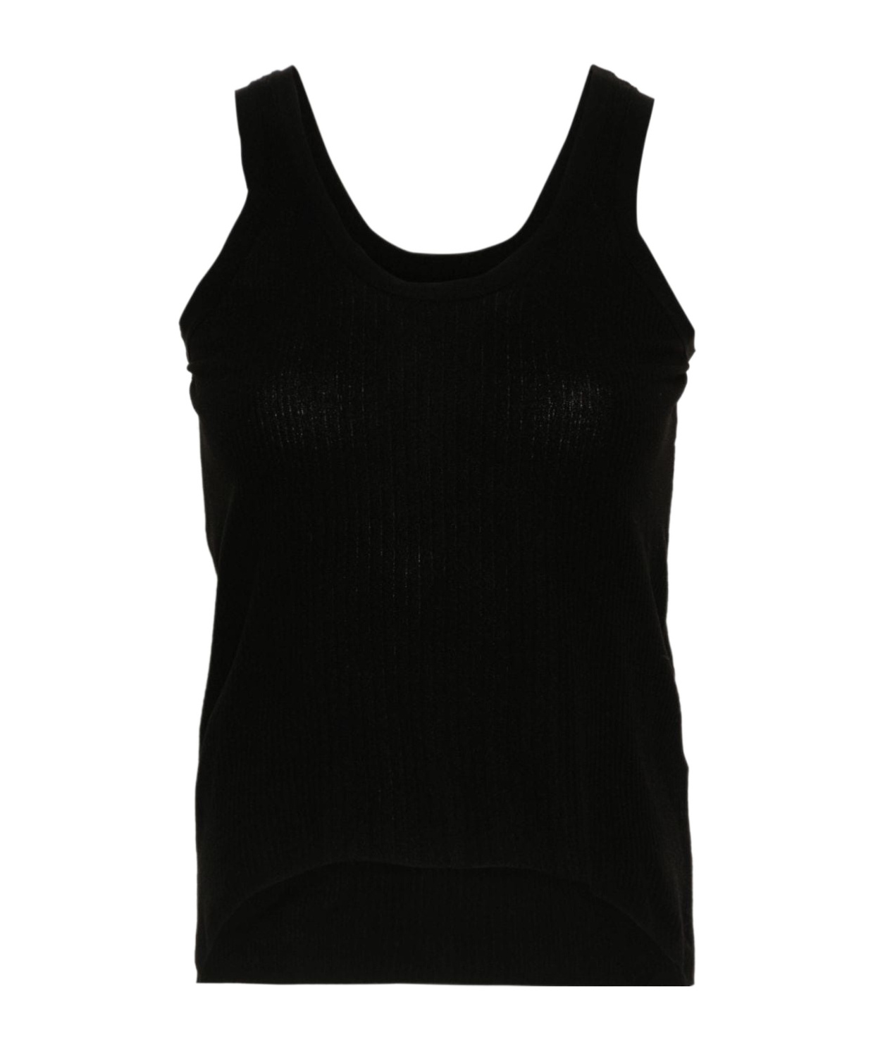 Maison Margiela Ribbed Knit Tank Top In Black