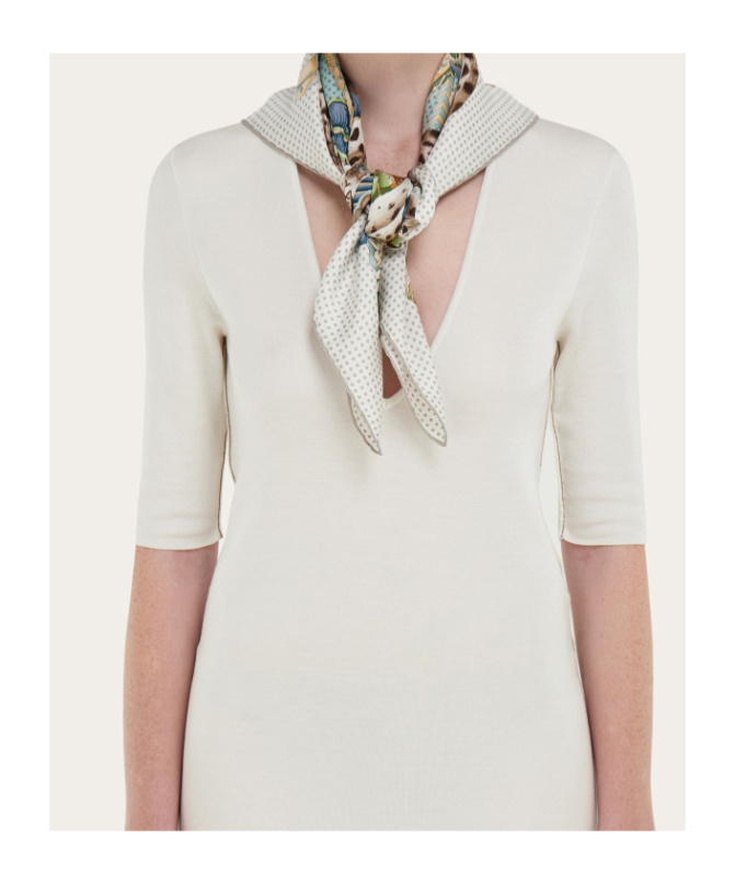 Ferragamo Silk Foulard Square Animal Print Scarf In Multi