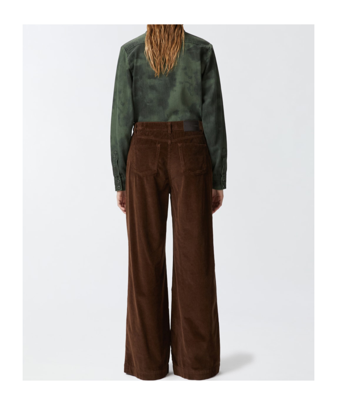 Pinko Corduroy Flared Trousers In Brown