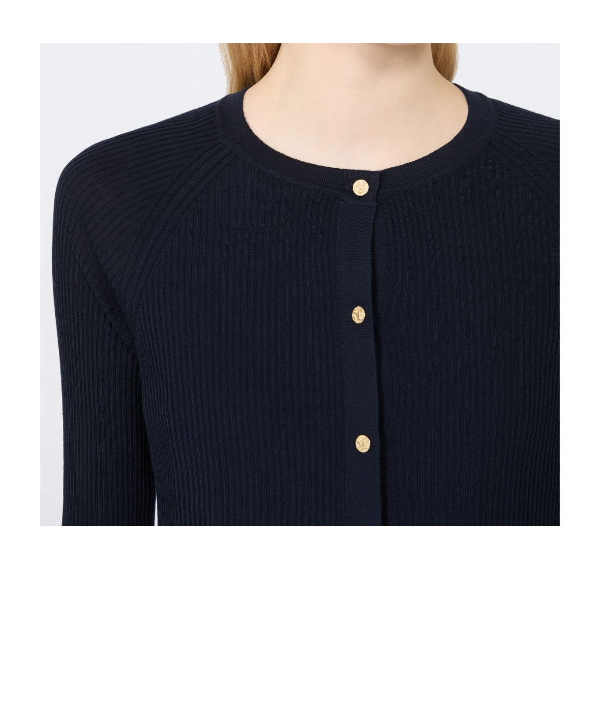 Max Mara Virgin Wool Cropped Cardigan In Multi