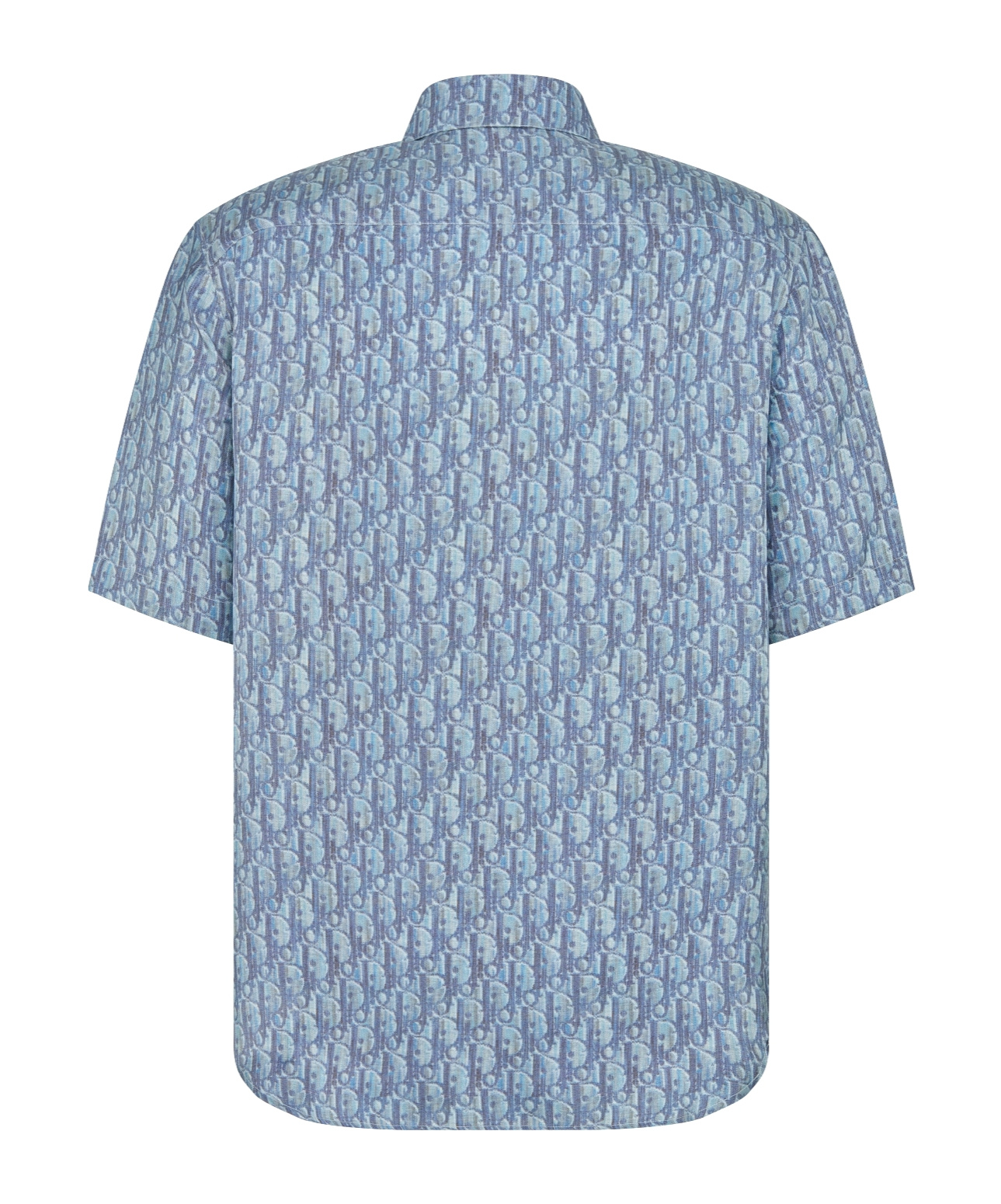 Dior Homme Short-sleeved Button-up Shirt In Blue