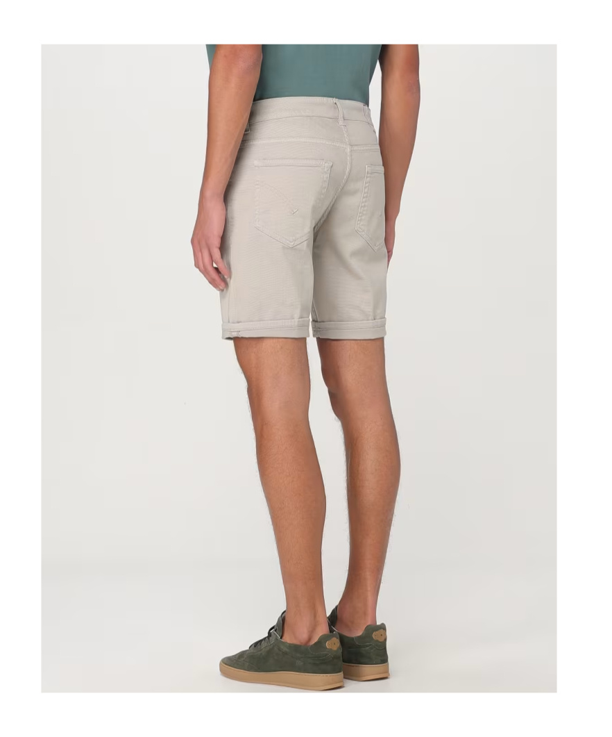 Dondup Logo Bermuda Shorts In Neutral