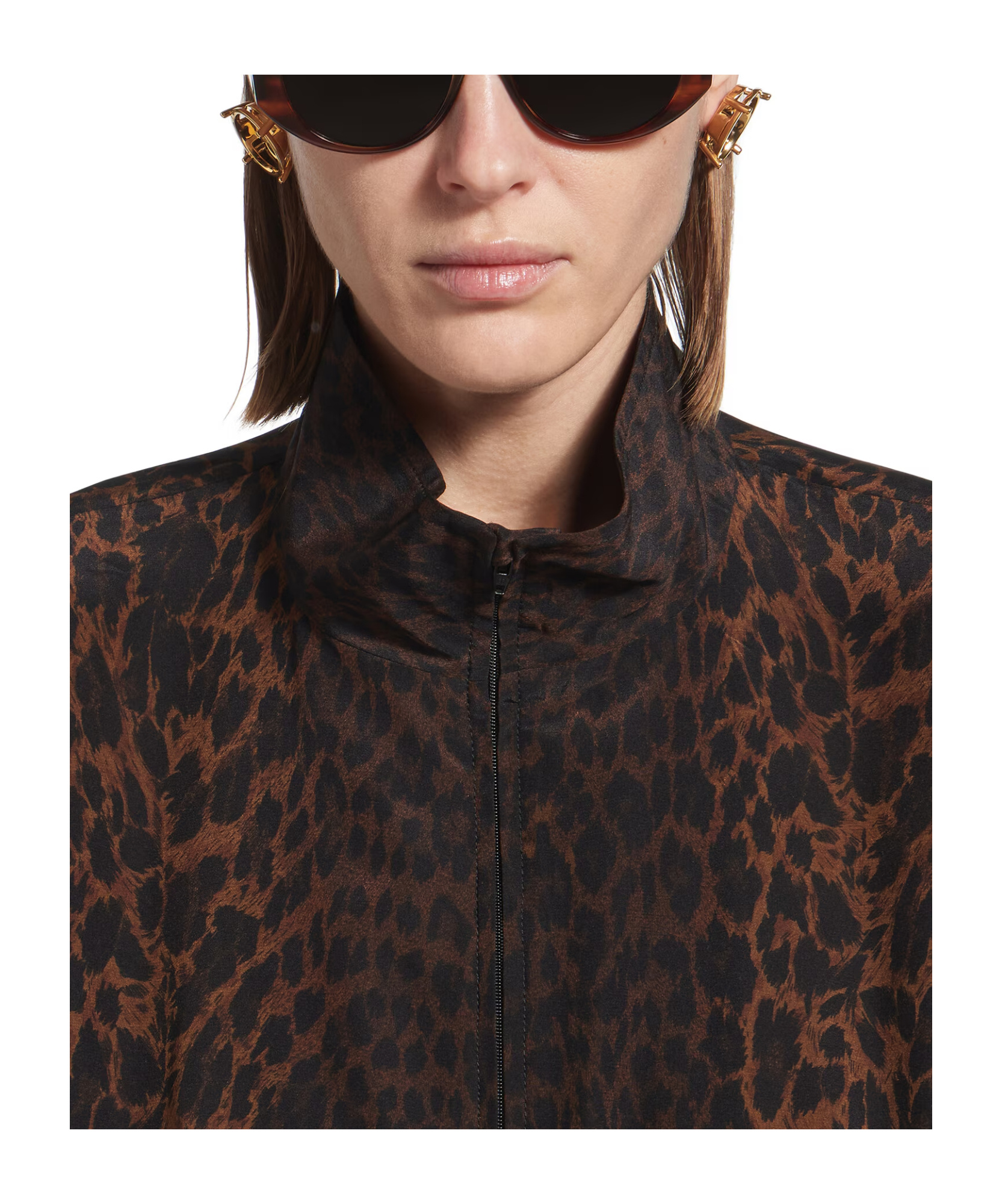 Balenciaga Women's Frame Oval Earrings In Shiny Gold In Gold