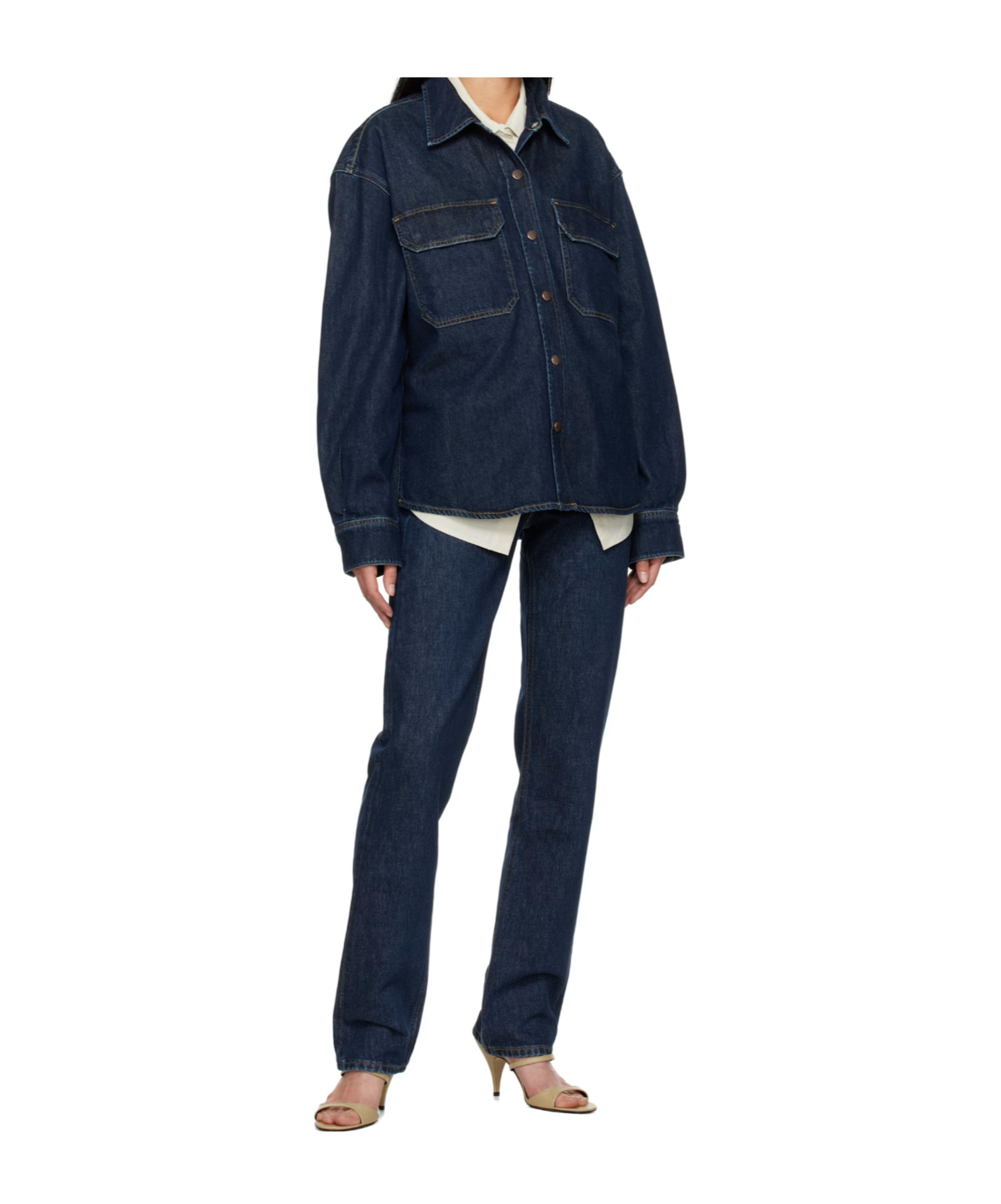 Agolde High Waist Denim Trousers In Blue