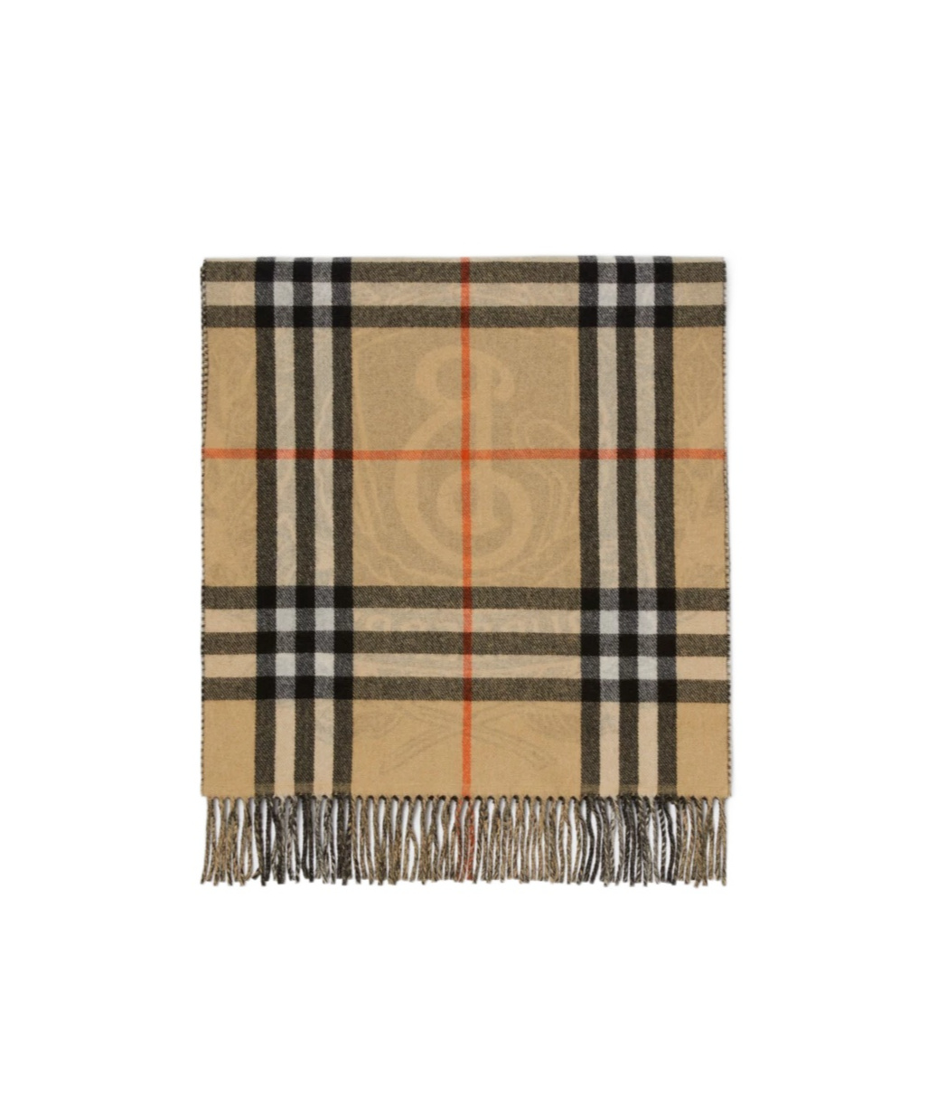 Burberry Stormy Knight Reversible Jacquard Check Cashmere Scarf In Brown