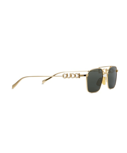 Gucci Rectangular Frame Sunglasses In Black
