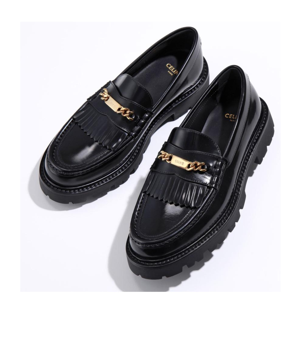 Celine Round-headed Love Shoes In Black
