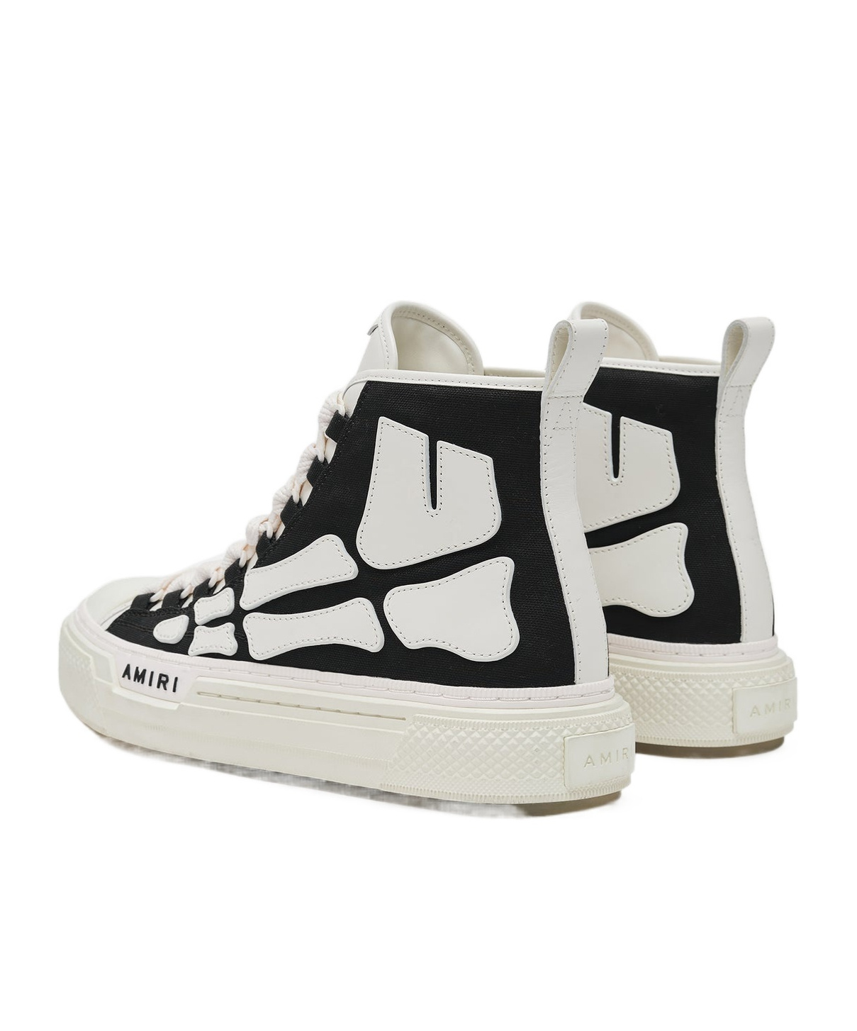 Amiri Black And White Sneaker Skel Court Hi Men In Black