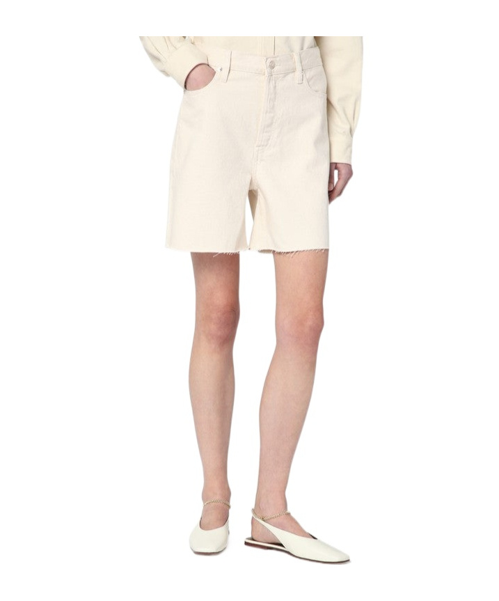 Frame Butter-coloured Denim Bermuda Shorts