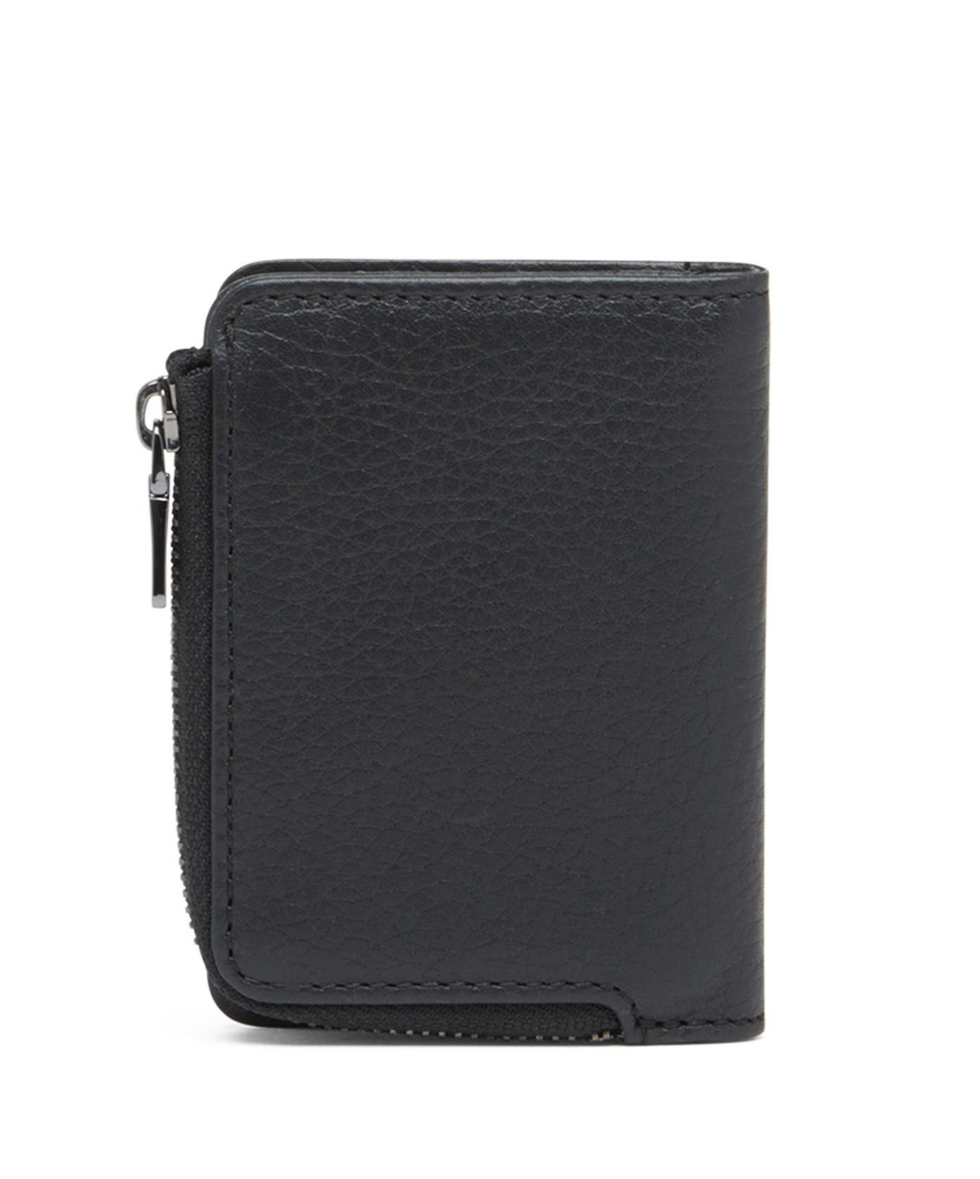 Diesel Logo Plaque Leather Wallet In Black