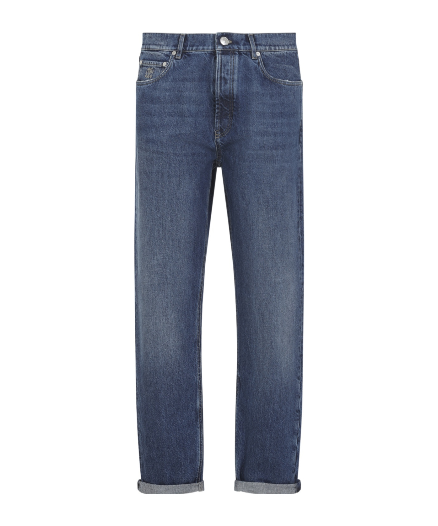 Brunello Cucinelli Belt Loop Jeans In Multi