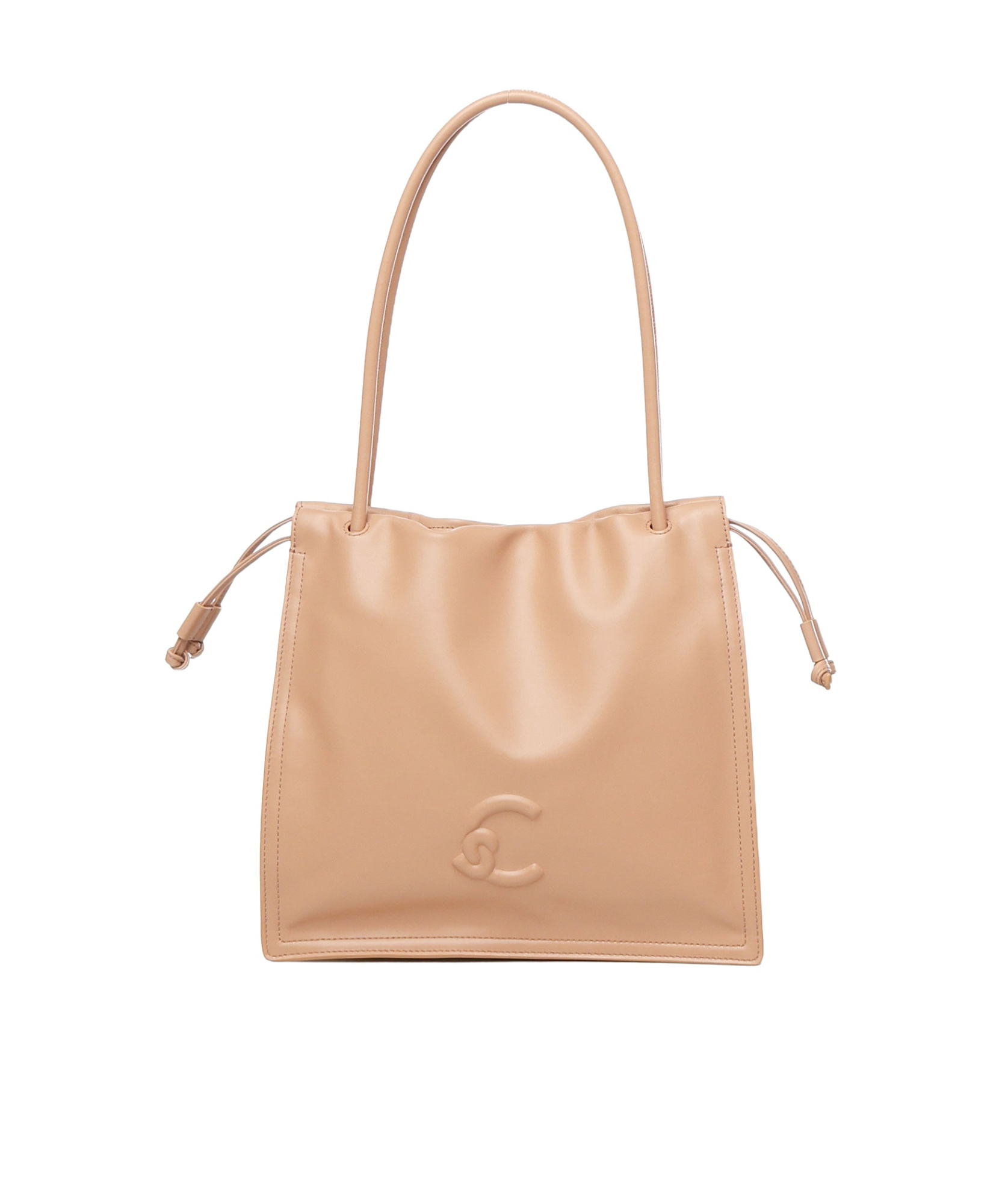 Shop Coccinelle Logo-embossed Tote Bag In Nude