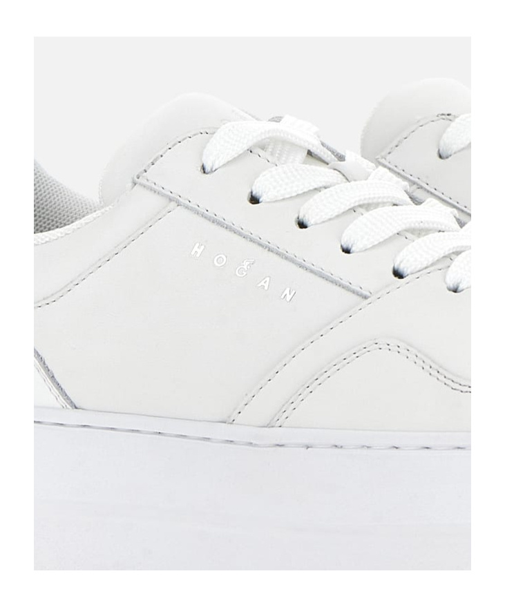 Hogan H645 Leather Sneakers In White