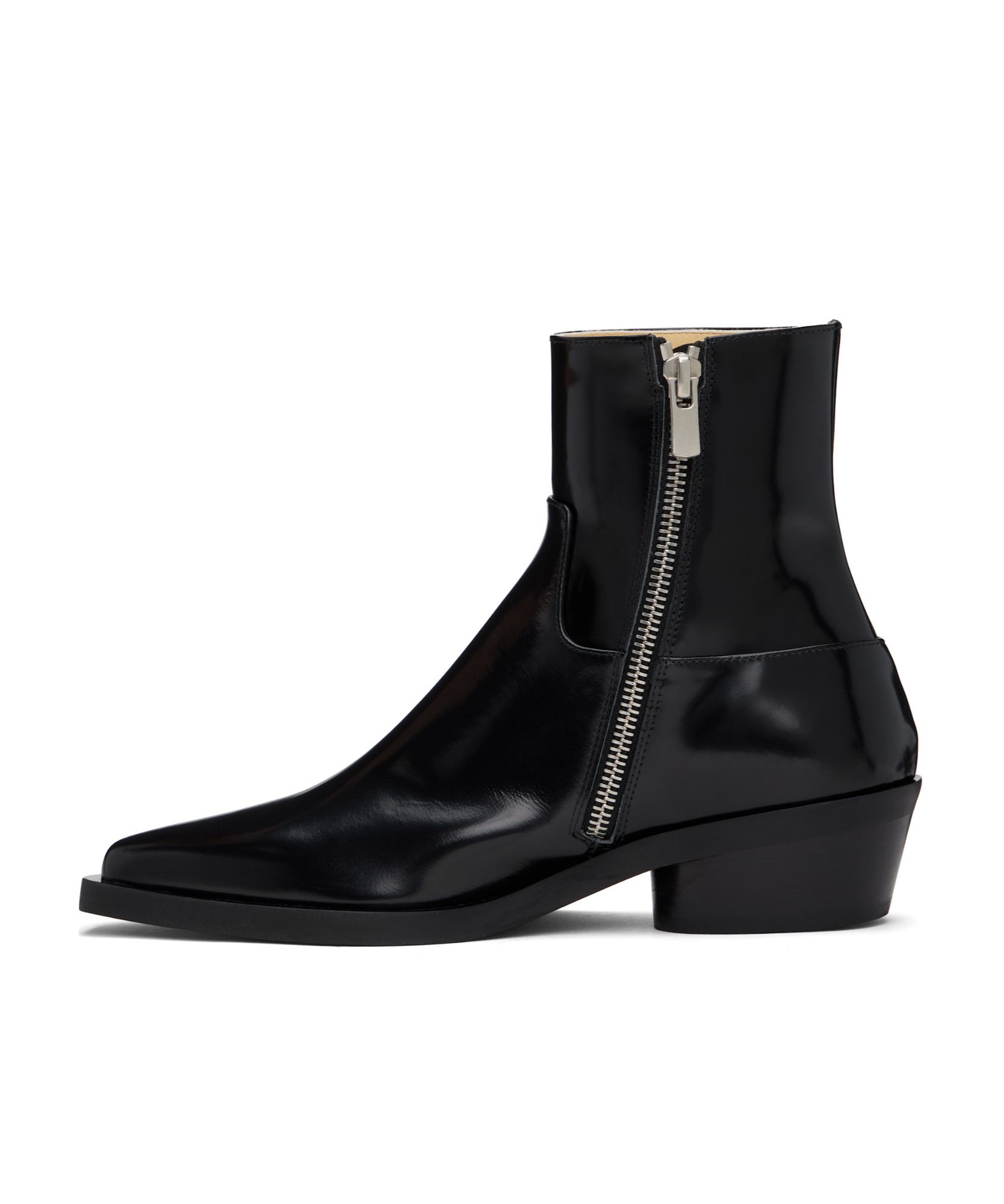 Proenza Schouler Bronco Leather Moto Booties In Black