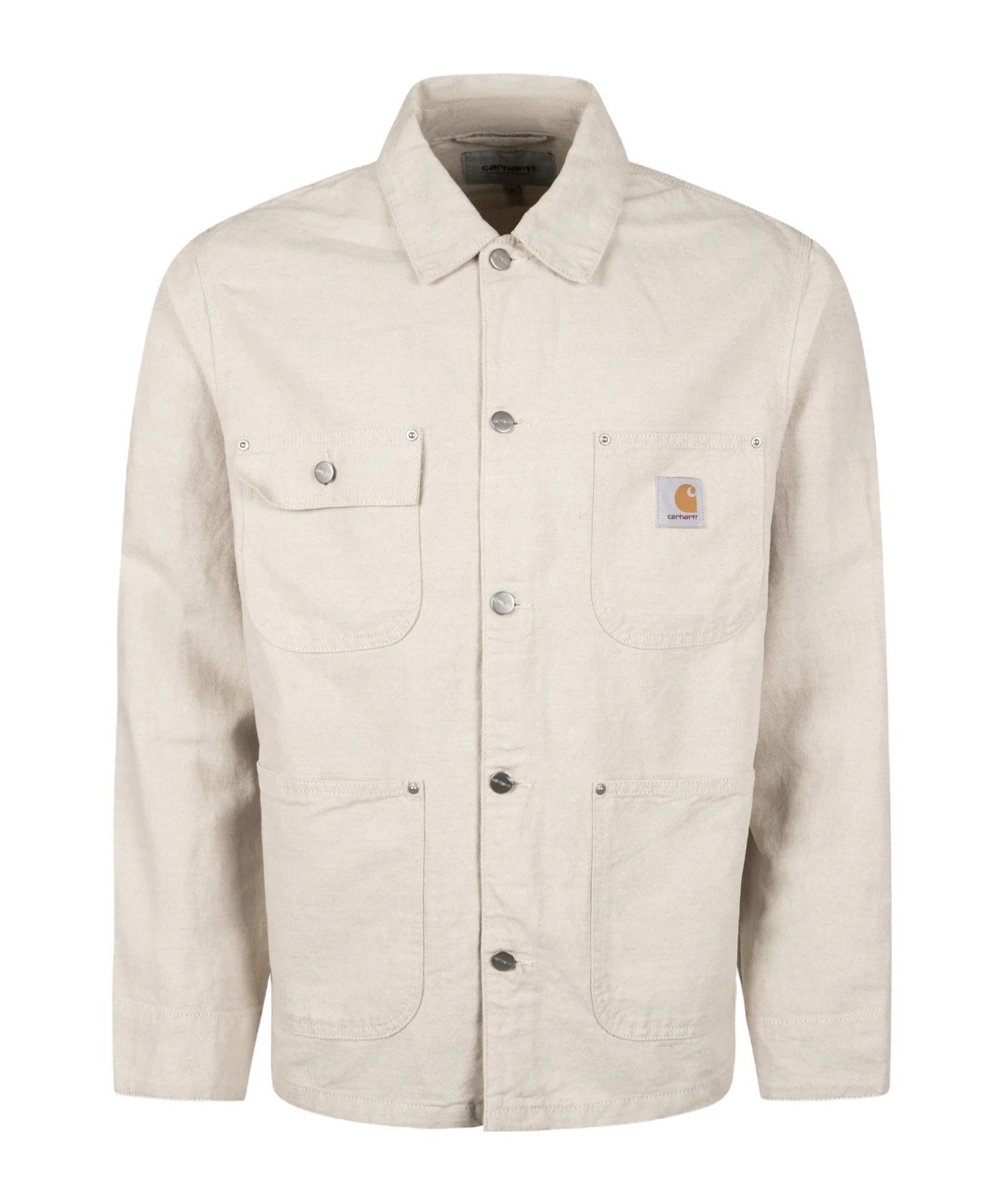 Carhartt Wip Logo-patch Button-up Shirt In White