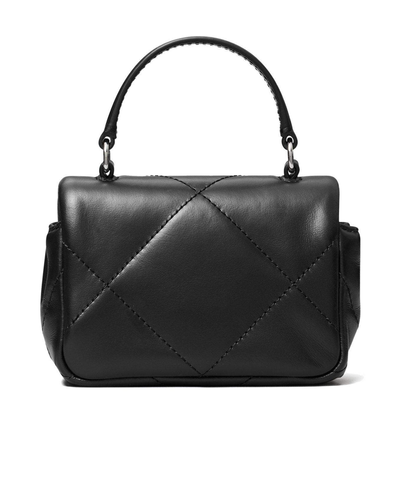 Tory Burch Kira Diamond-shaped Quilted Four-leaf Clover Mini Shoulder Bag In Black