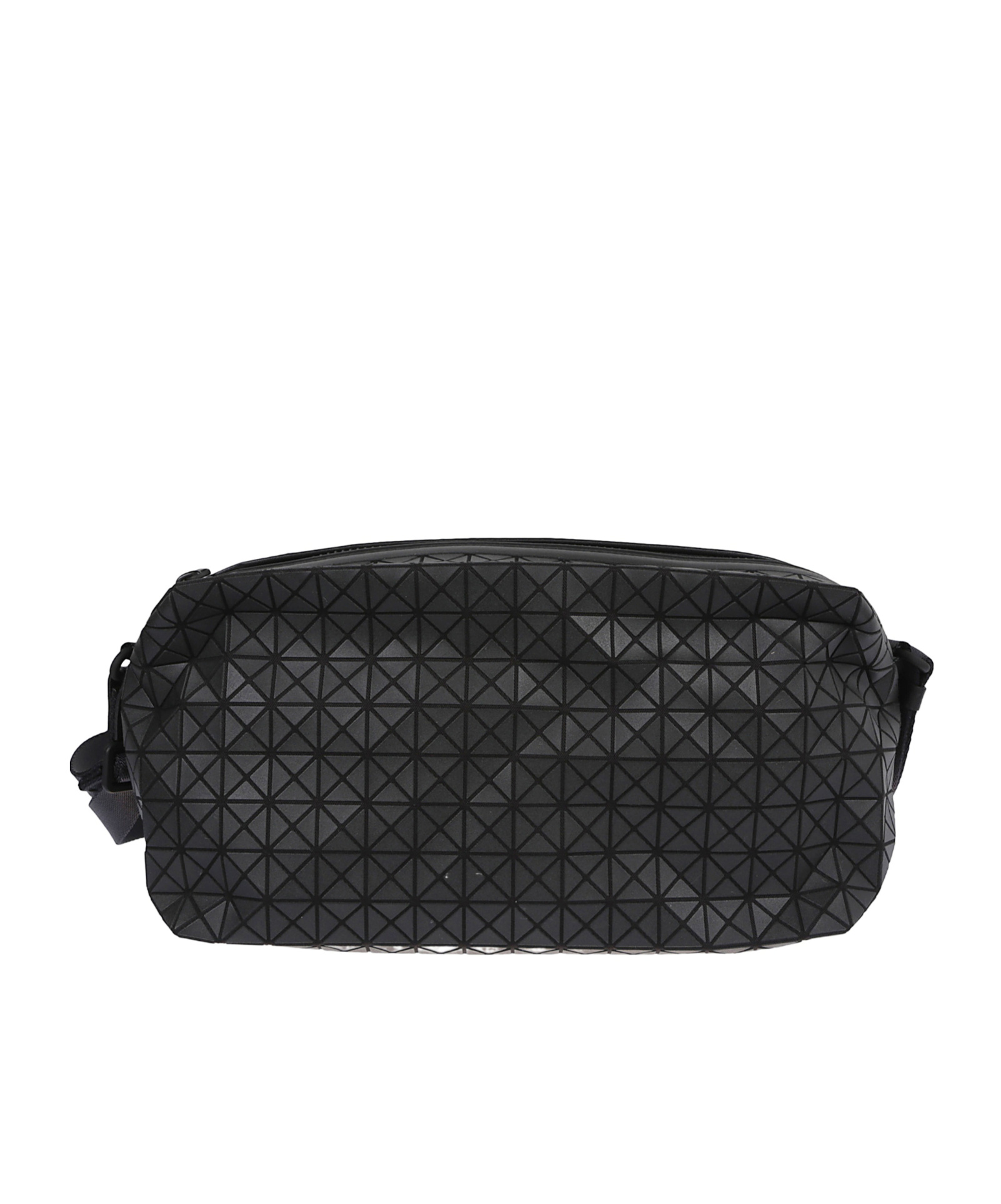Bao Bao Issey Miyake Shoulder Bag With Geometric Pattern And Wrist Strap In Black