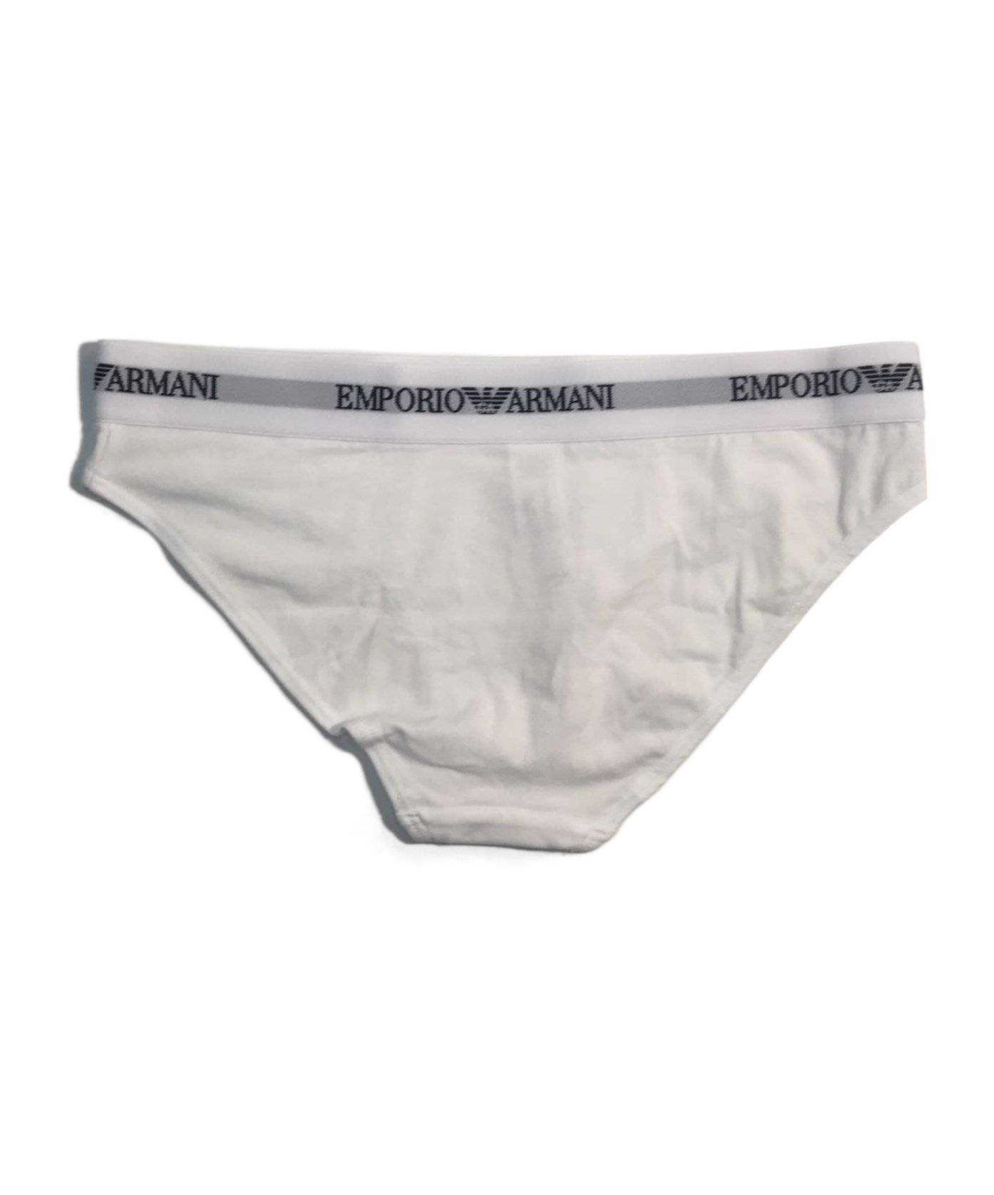 Emporio Armani Logo Waist-edge Briefs Pants In Gray