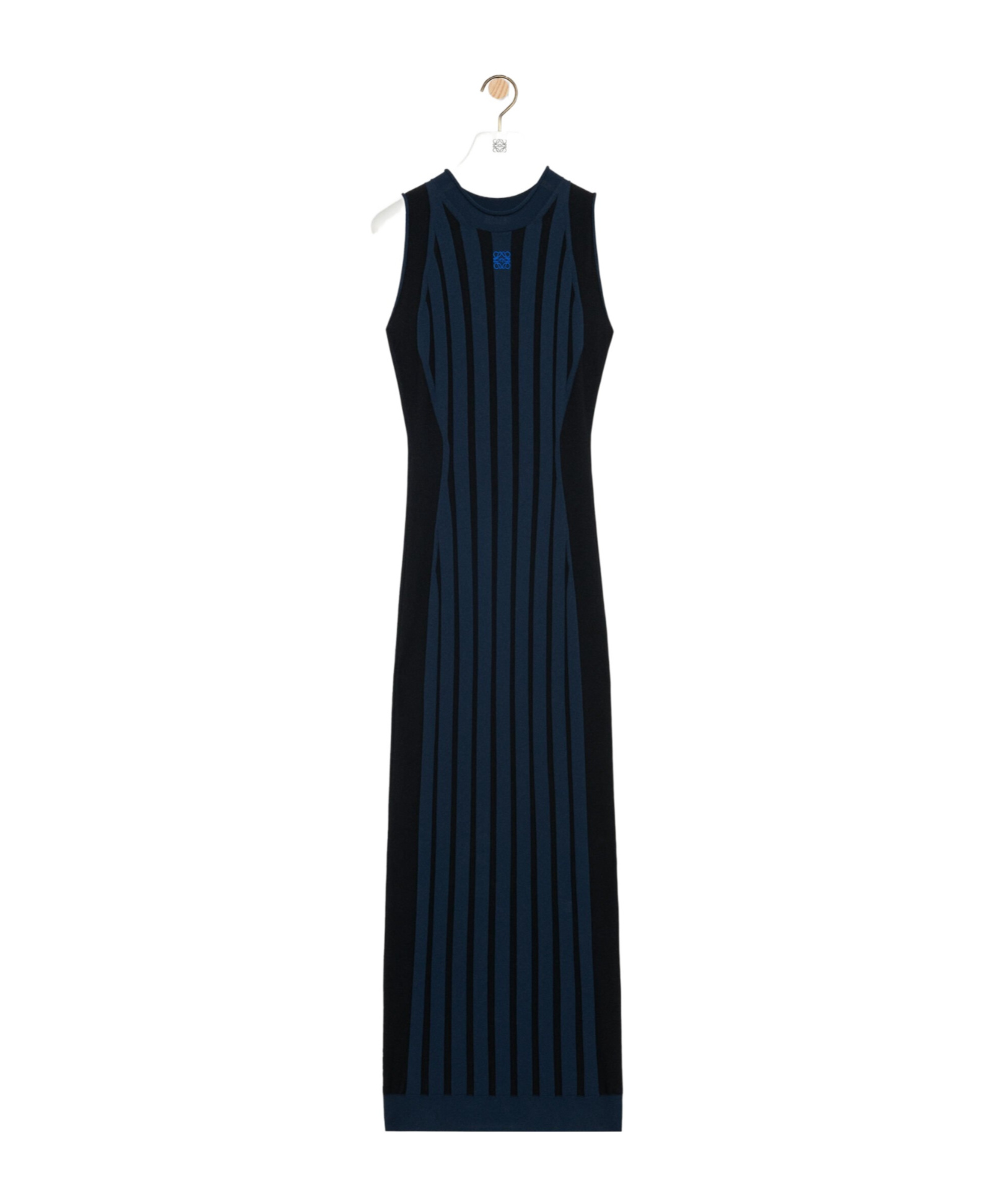 Loewe Dress In Stretch Viscose Blend In Black