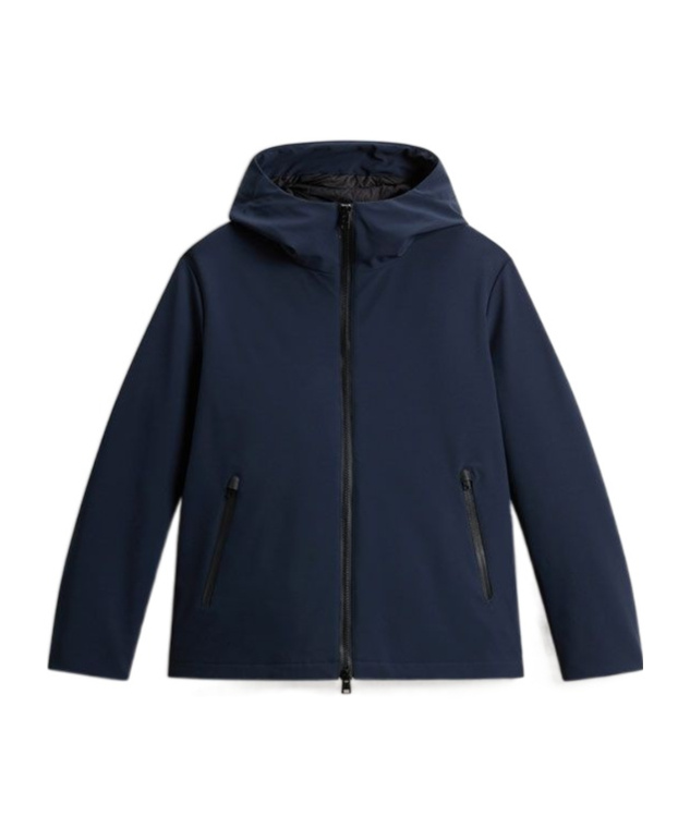 Woolrich Pacific Soft Shell Padded Jacket In Black