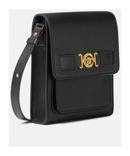 Versace Medusa Biggie Messenger Bag In Black