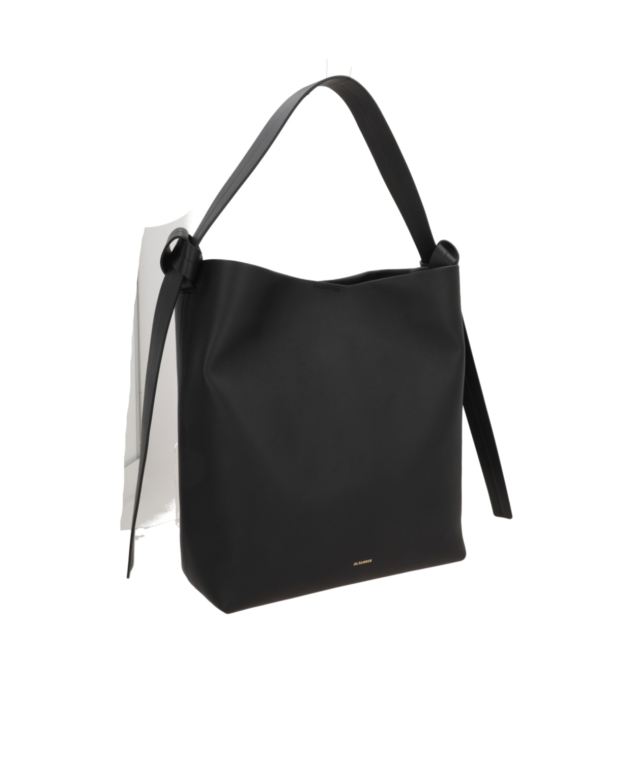 Jil Sander Knot Strap Shoulder Bag In Black