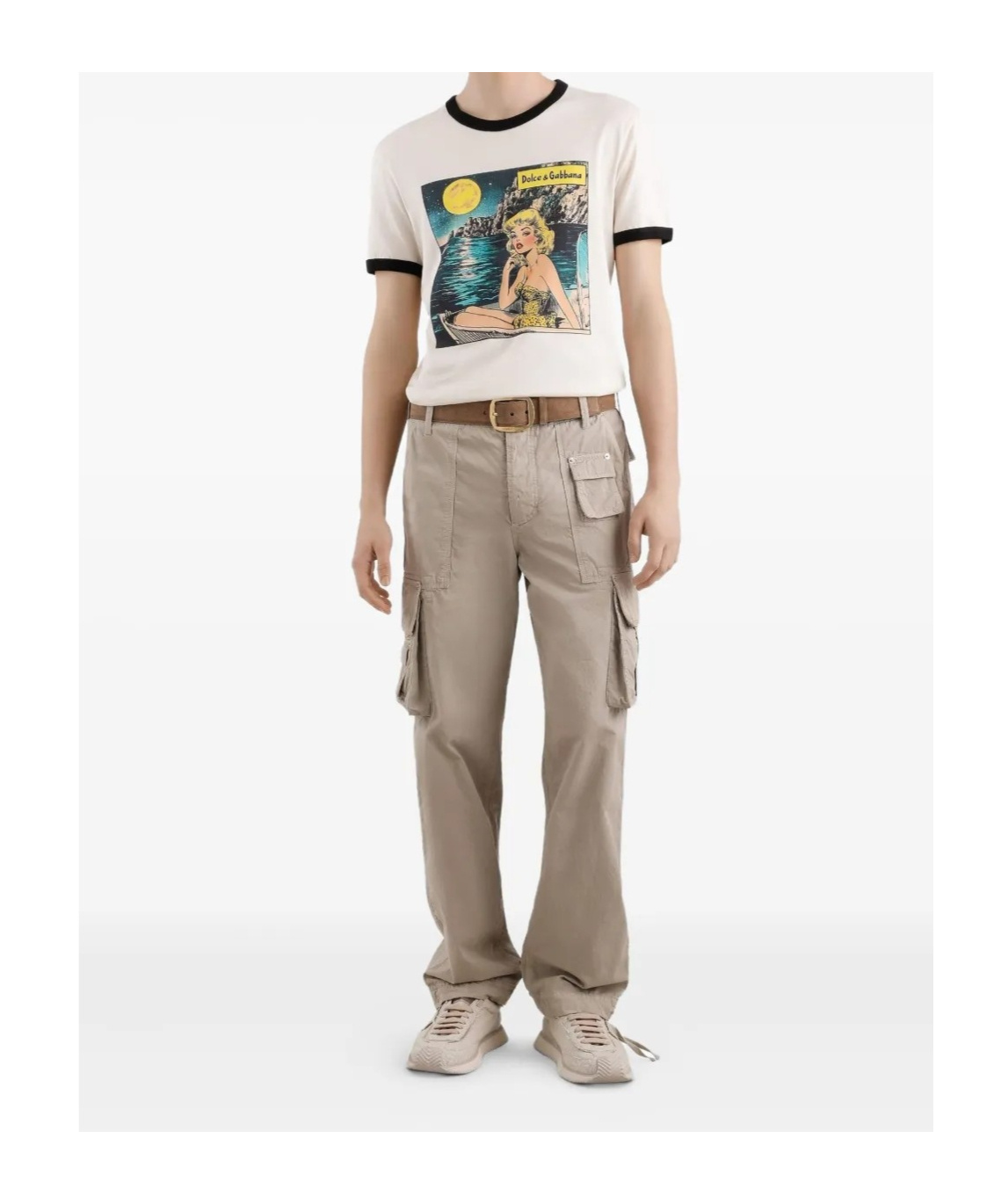 Dolce & Gabbana Crew Neck Graphic Print T-shirt In White