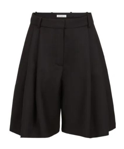 Nina Ricci Highwaisted Shorts With Folds In Black