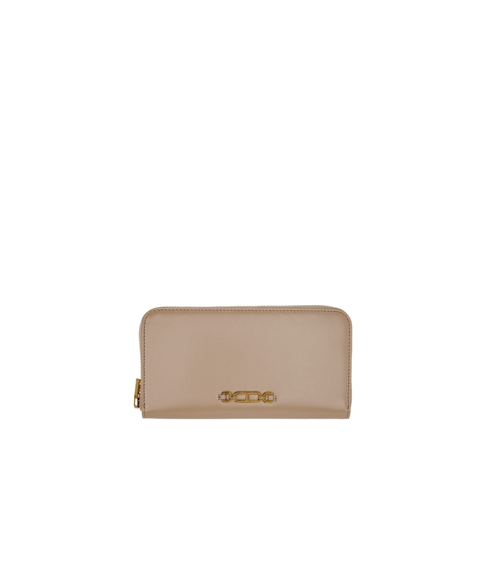 Tom Ford Beige Leather Zip Around Wallet