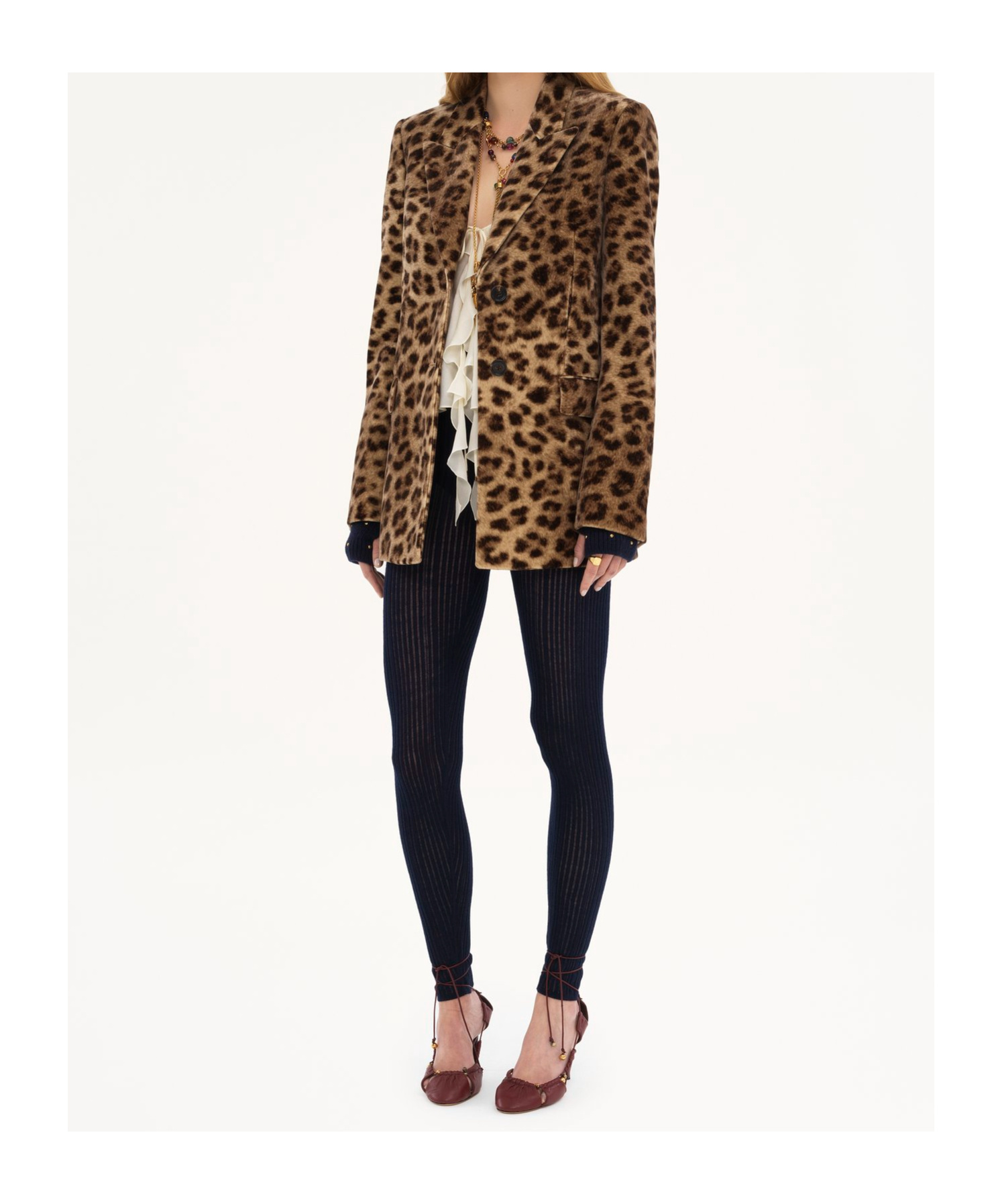 Chloé Leopard-print Single-breasted Jacket In Brown