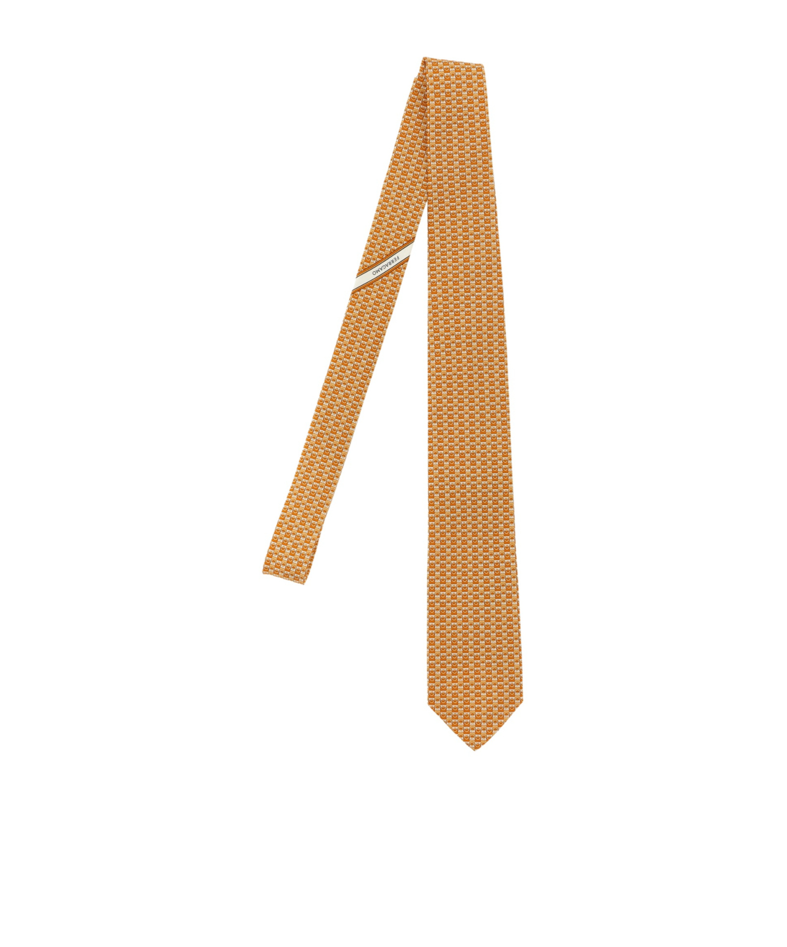 Ferragamo Printed Tie In Brown