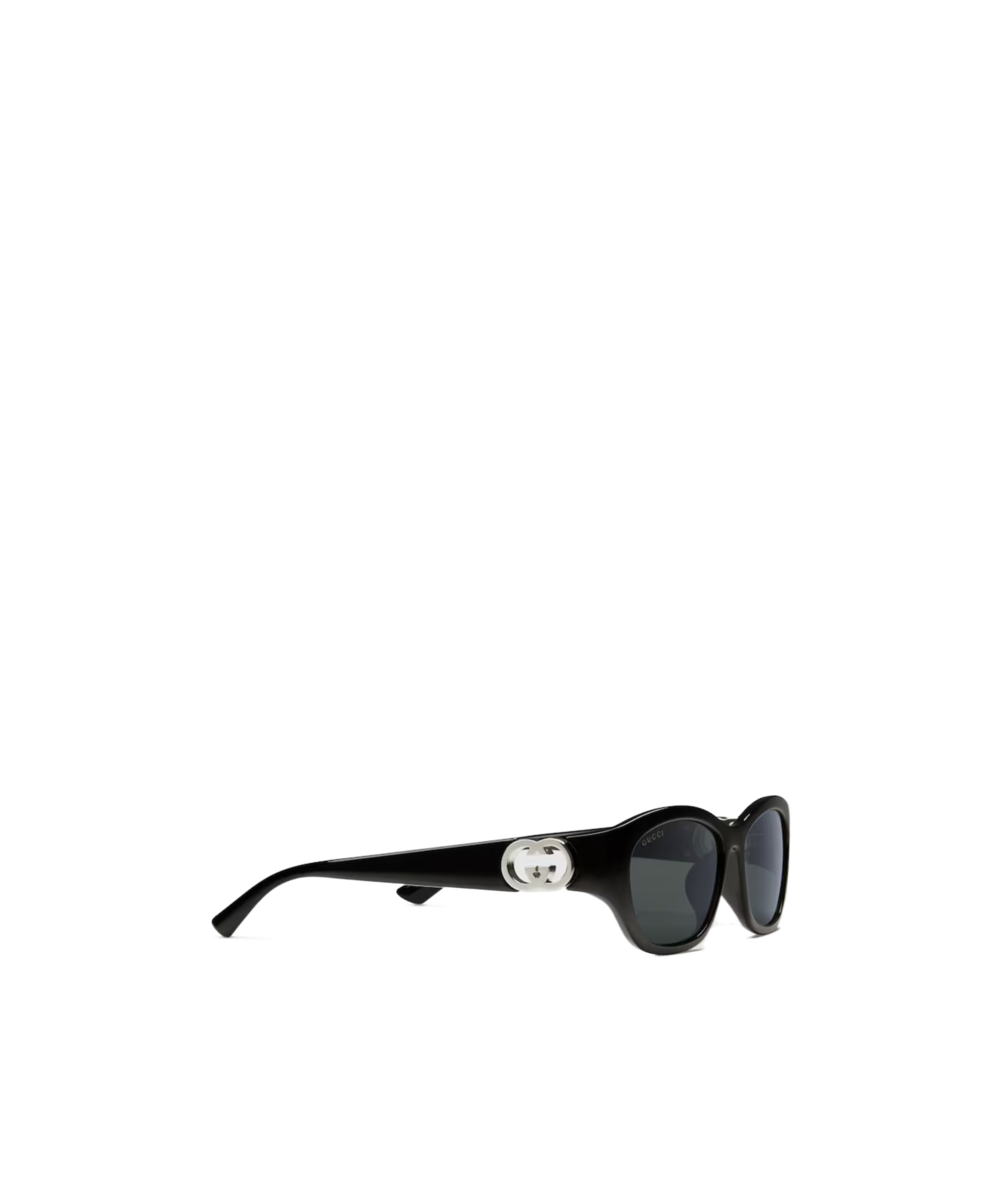 Gucci Low Nose Bridge Fit Rectangular Sunglasses In Blue