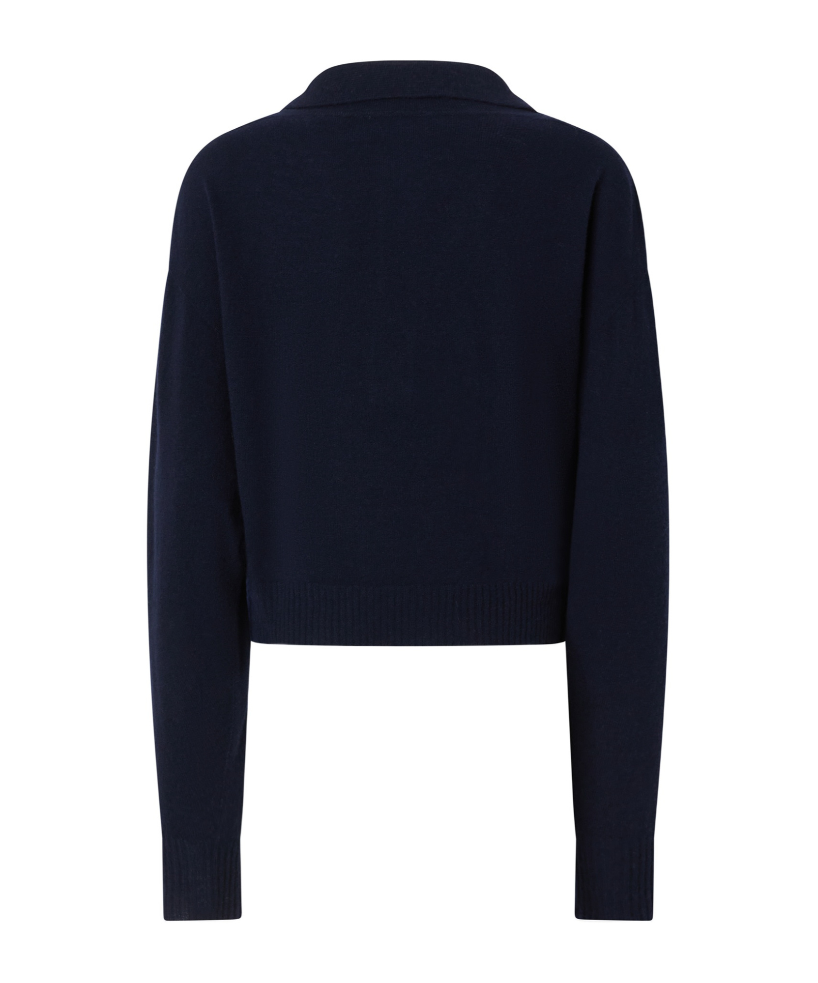Pinko Short Cashmere-blend Sweater With Collar In Black
