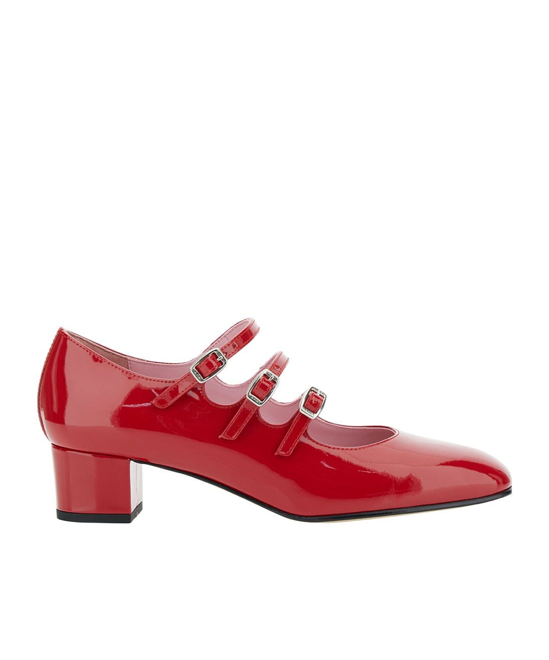 Shop Carel Paris Carel Triple Strap Heel Pumps In Red