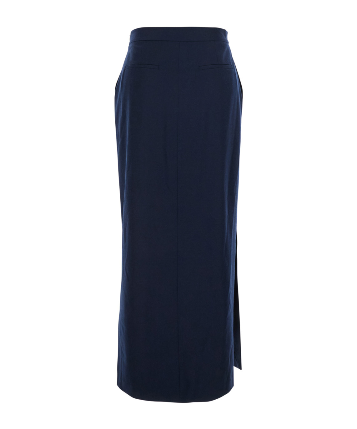 Antonelli Timballo Blue Skirt With Side Closure In Wool Woman In Black