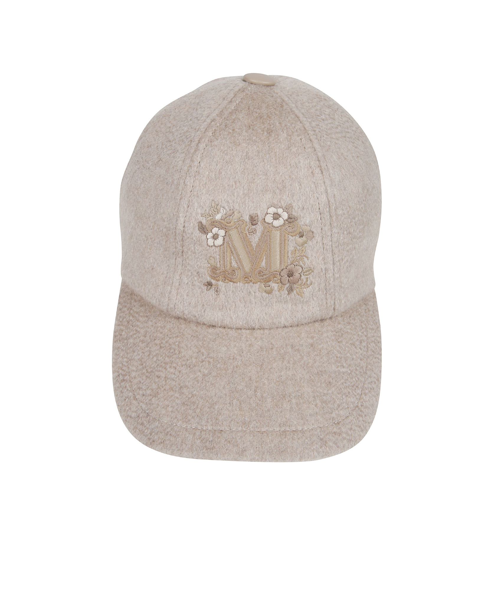 Max Mara Logo Embroidered Baseball Cap In Nude
