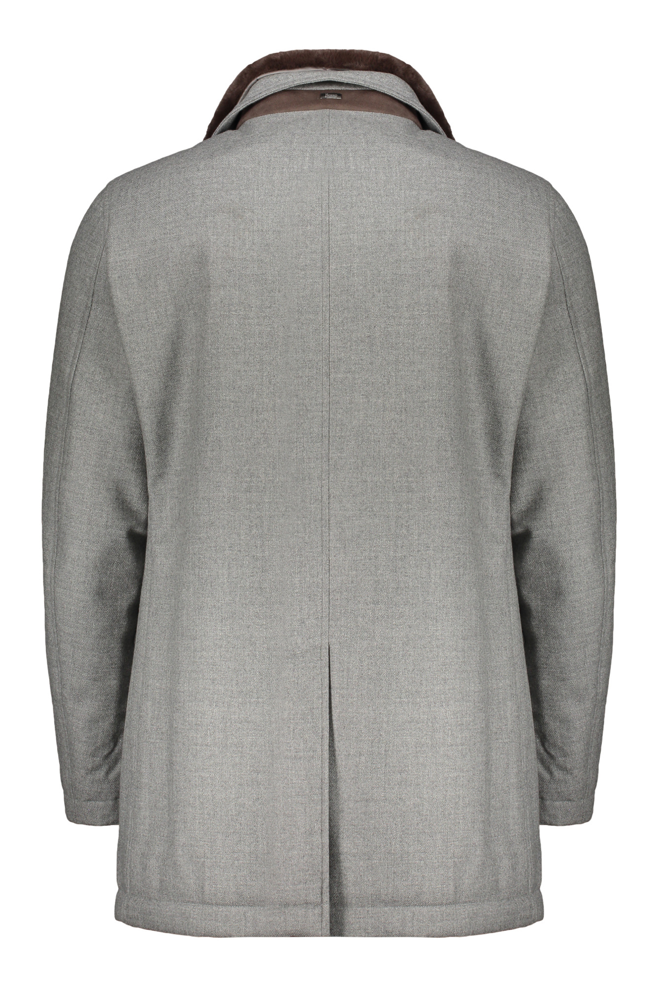 Herno Double-breasted Gray Elegant Jacket In Gray
