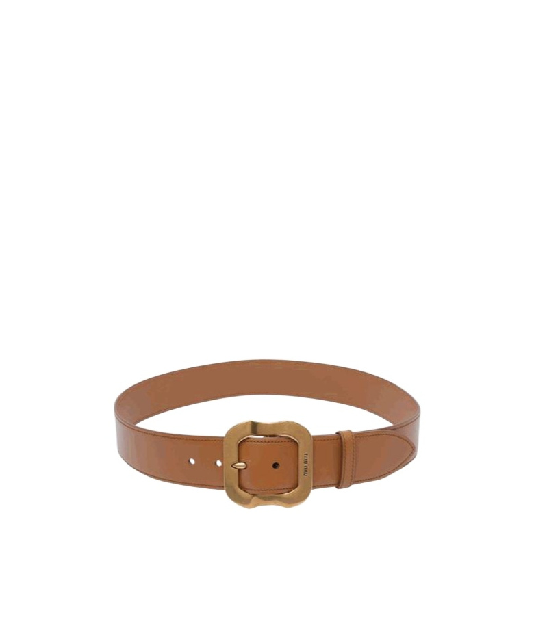 Miu Miu Adjustable Waist Belt In Brown