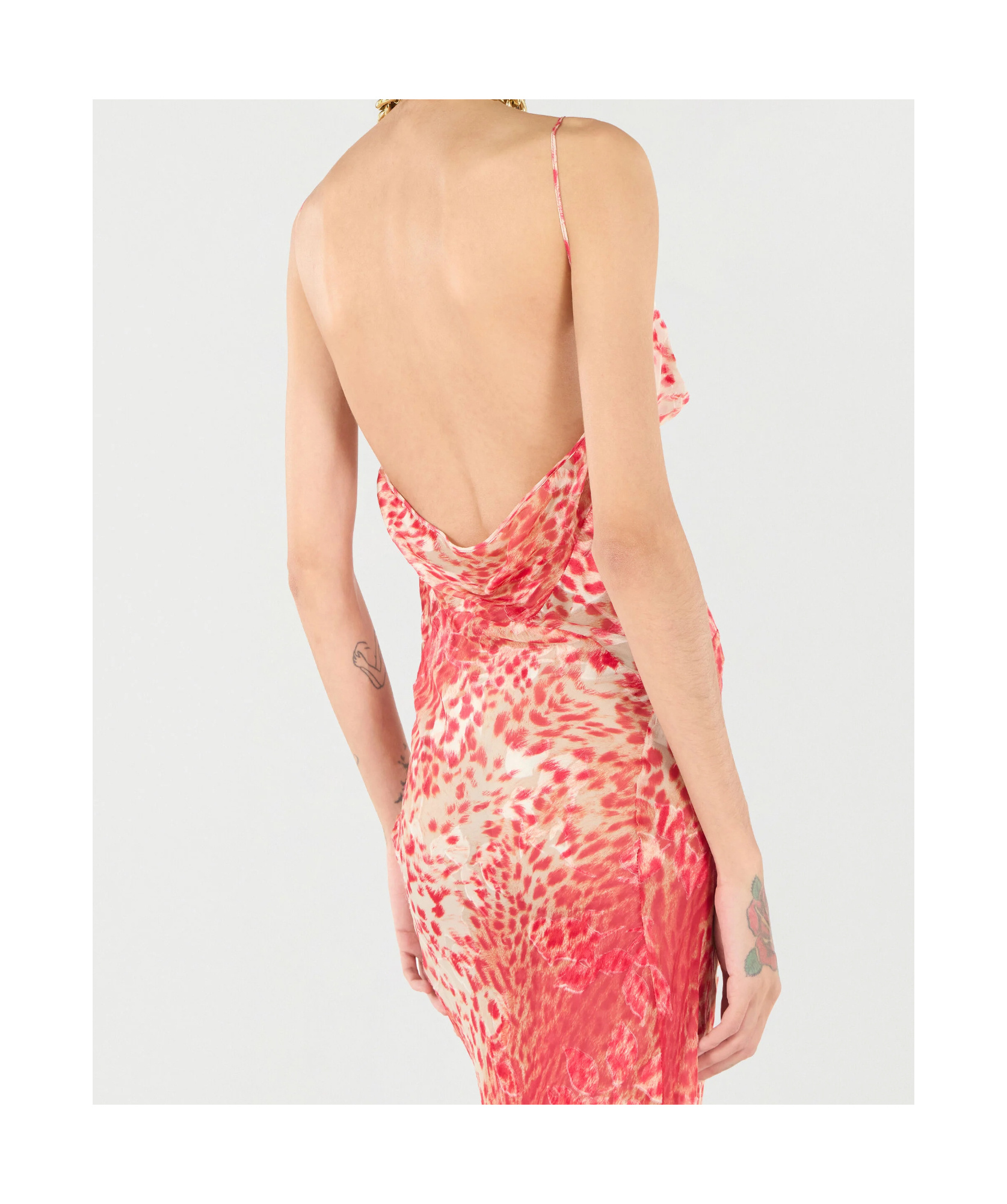 ROBERTO CAVALLI ANIMAL PRINT MAXI DRESS