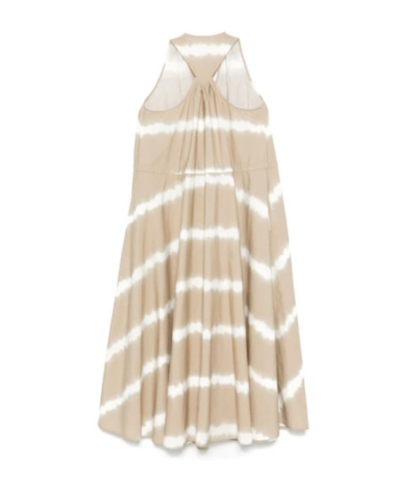 Aspesi Midi Lines Dress In Multi